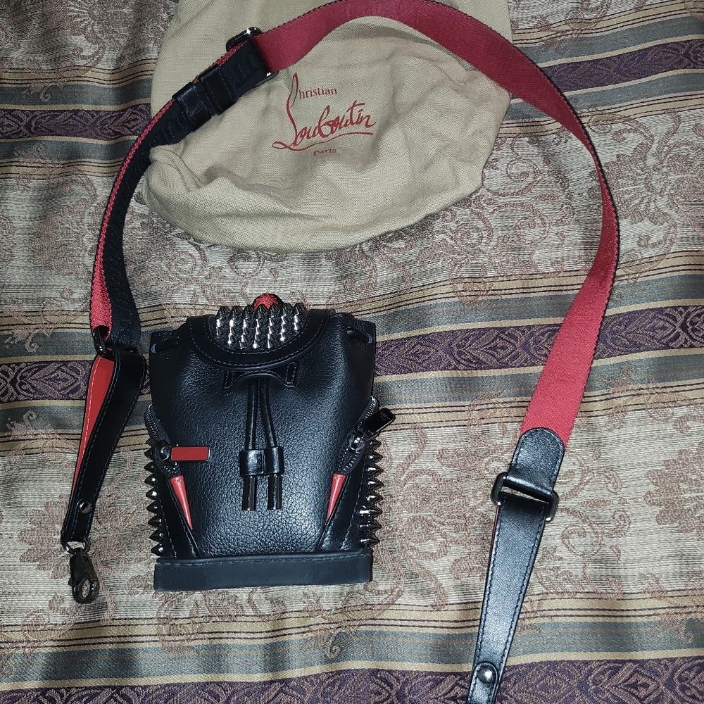 Christian Louboutin Explorafunk Keyring Studded Crossbody Bag